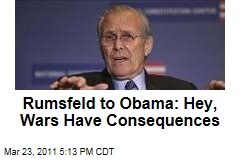 Donald Rumsfeld Criticizes President Obama for Unclear Goals on Libya Mission