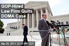 GOP-Hired Law Firm King and Spalding Quits Defense of Marriage Act Case; Paul Clement Resigns