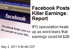 Facebook Posts Killer Earnings: Report