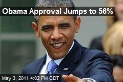 Obama Approval Jumps to 56%