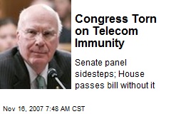 Congress Torn on Telecom Immunity