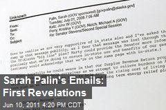 Sarah Palin&#39;s Emails: First Revelations