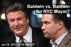 Alec Baldwin vs. Stephen Baldwin for New York City Mayor?