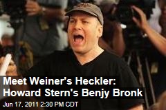 'Howard Stern Show' Staffer Benjy Bronk Is Anthony's Weiner's Main Heckler