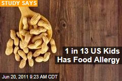 1 in 13 US Kids Has Food Allergy; Peanuts and Milk Worst Offenders