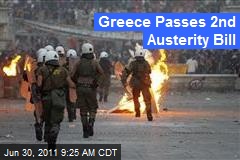 Greece Passes 2nd Austerity Bill