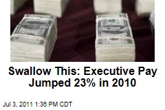 Swallow This: Executive Pay at Big Companies Jumped 23% in 2010