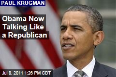 Paul Krugman: President Obama Seems to Have Accepted Republicans' Economic Fixes