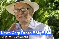 News Corp Drops BSkyB Bid