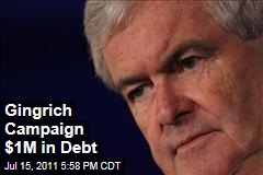 Newt Gingrich's 2012 Campaign More Than $1M in Debt