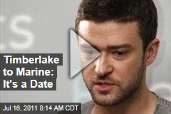 Justin Timberlake to Marine Kelsey De Santis: It's a Date