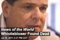 News Of The World Whistleblower Found Dead