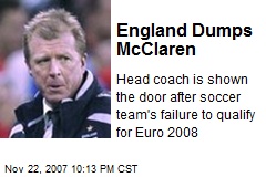 England Dumps McClaren