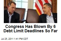 Debt Limit Deal: Congress Has Blown Six Deadlines Already