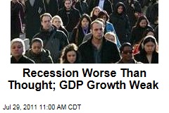 US Economy: Recession Worse Than Thought; GDP Growth Weak