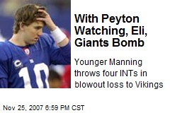 With Peyton Watching, Eli, Giants Bomb