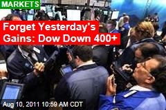 Stocks Open Way Down, Dow Sinks 300+