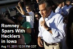 Mitt Romney Spars With Hecklers in Iowa: 'Corporations Are People'