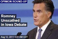 Mitt Romney Unscathed by Iowa Debate