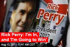 Texas Governor Rick Perry Declares His Candidacy in New Hampshire Speech