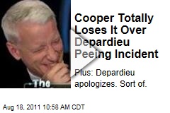 VIDEO: Anderson Cooper Totally Loses It Over Gerard Depardieu Peeing-on-Plane Incident; Depardieu Apologizes