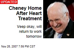 Cheney Home After Heart Treatment