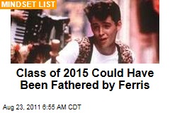 Beloit College Mindset List: Class of 2015 Could Have Been Fathered by Ferris Bueller