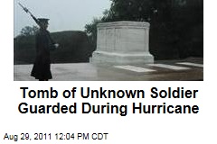 Tomb of Unknown Soldier Guarded During Hurricane Irene