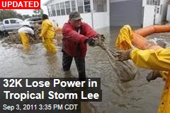 Tropical Storm Lee Begins Dousing Gulf Coast