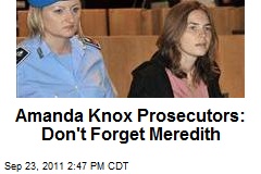 Amanda Knox Prosecutors: Don&#39;t Forget Meredith