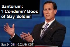 Rick Santorum Condemns Booing of Gay Soldier During Debate, Says He Didn't Hear Them