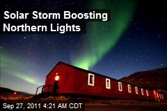 Solar Storm Boosting Northern Lights