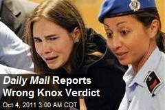 Daily Mail Reports Wrong Knox Verdict