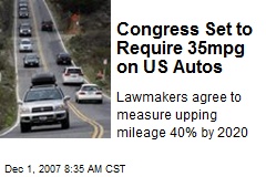Congress Set to Require 35mpg on US Autos