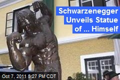 Schwarzenegger Unveils Statue of ... Himself