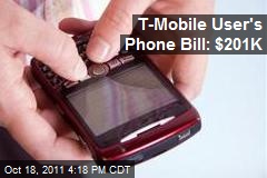 T-Mobile User&#39;s Phone Bill: $201K