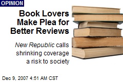 Book Lovers Make Plea for Better Reviews