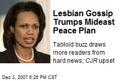 Lesbian Gossip Trumps Mideast Peace Plan
