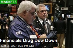Financials Drag Dow Down