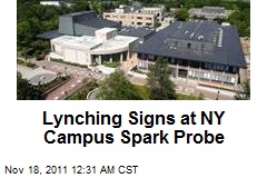 Lynching Signs at NY Campus Spark Probe