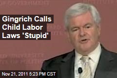 Newt Gingrich Calls Child Labor Laws 'Stupid,' Wants Teenagers Hired as Janitors