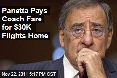 Defense Secretary Leon Panetta Pays Coach Fare for $30K Flights Home