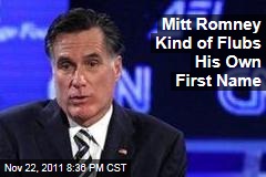 Mitt Romney Kind of Flubs His Own First Name at Debate