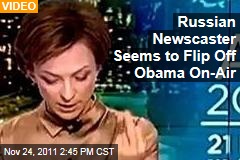 VIDEO: Russian Newscaster Tatyana Limanova Is Fired After Flipping the Bird During Obama Item