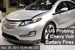 US Probing Chevy Volt Battery Fires