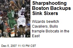 Sharpshooting Boston Backups Sink Sixers