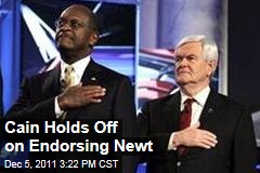 Herman Cain Not Endorsing Newt Gingrich Today in Republican Presidential Primary Race