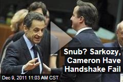 VIDEO: Handshake Snub for Nicolas Sarkozy, David Cameron at Euro Summit?