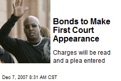 Bonds to Make First Court Appearance