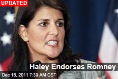 South Carolina Governor Nikki Haley Will Endorse Mitt Romney